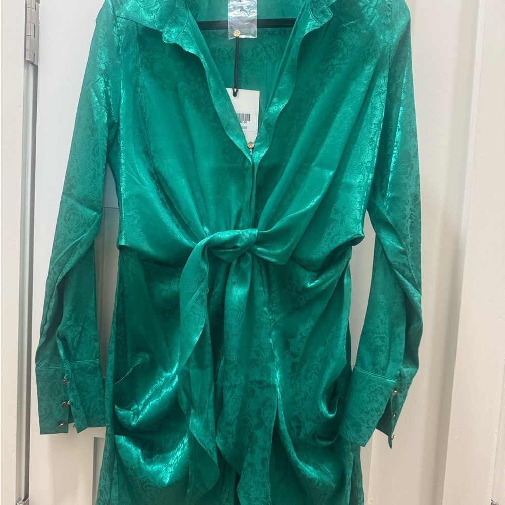 Elegant Green Backless Dress